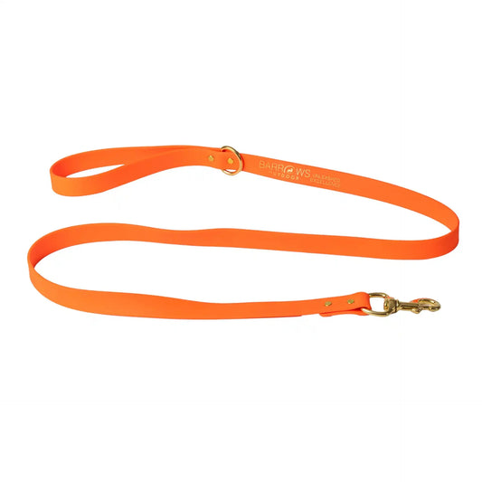 Barrows Ironhide Leash gun dog leash by Barrows Outdoor in orange with brass snap