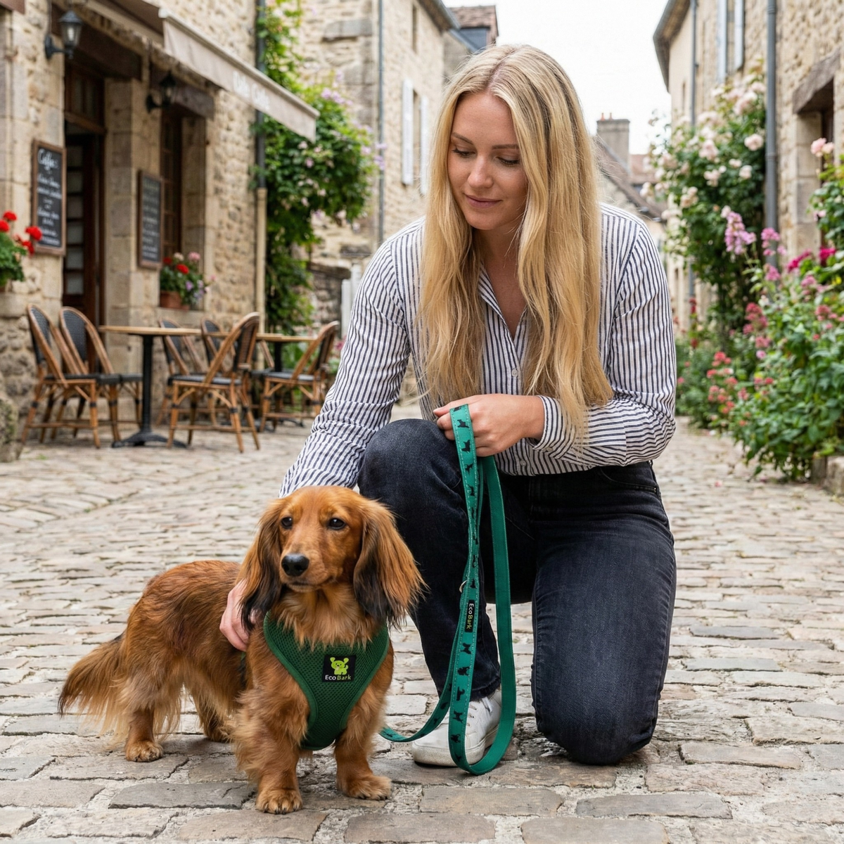 Over-the-Head Dog Harness, Vest Halter, Forest Green