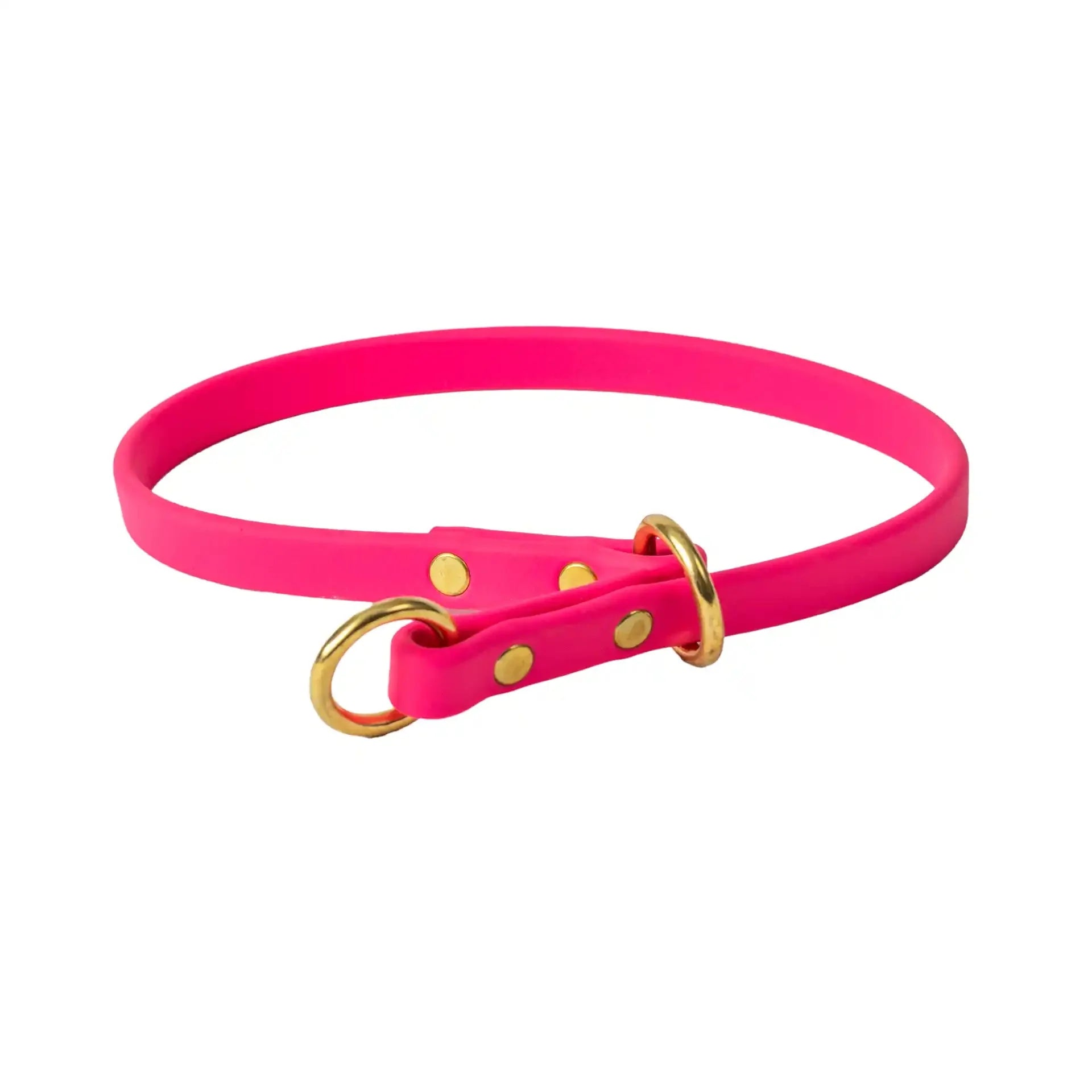 Barrows Slip Training Collar gun dog slip collar by Barrows Outdoor in pink with brass rings