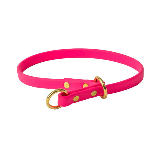 Barrows Slip Training Collar gun dog slip collar by Barrows Outdoor in pink with brass rings