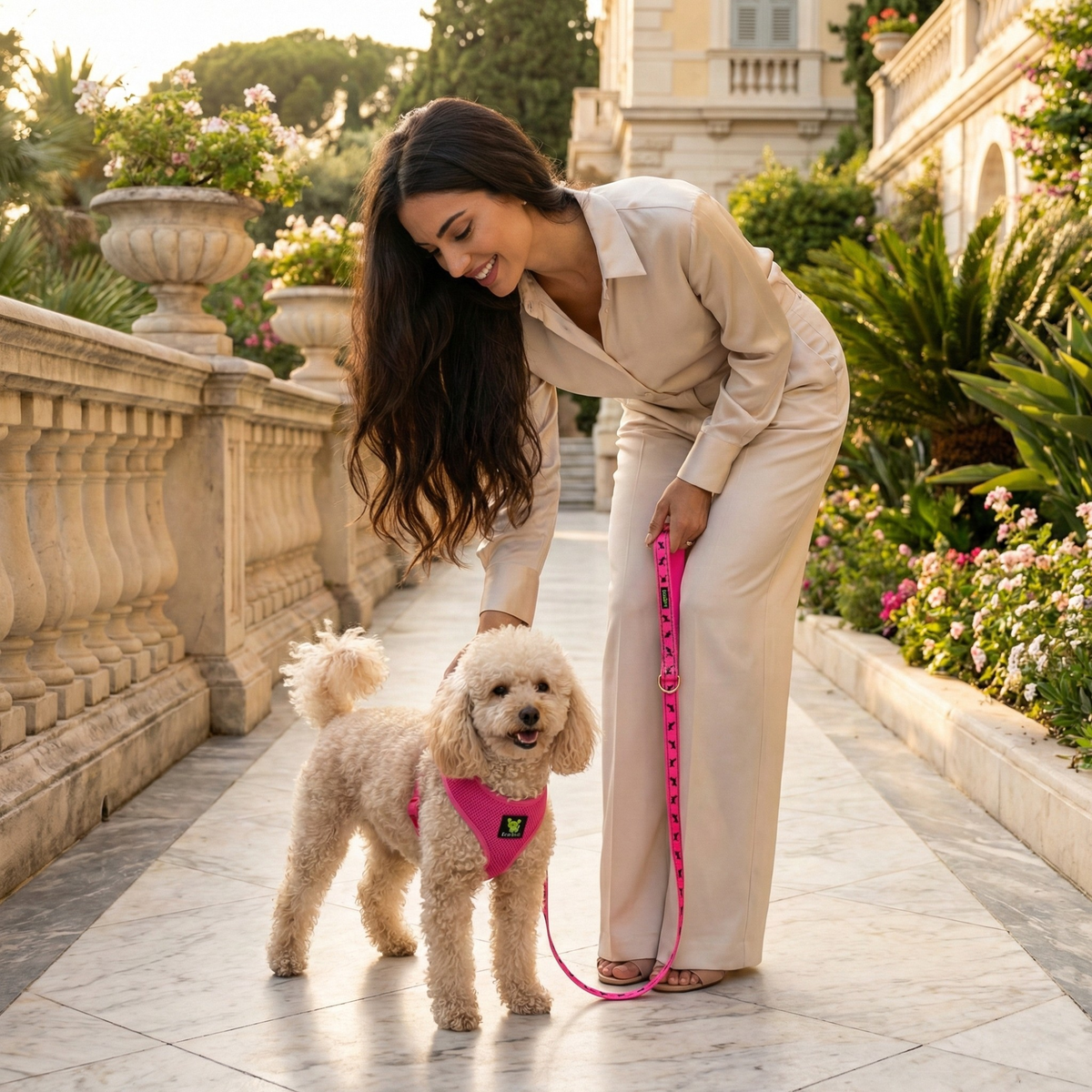 Pink Over-the-Head Dog Harness, Vest Halter, XS to XX-Large