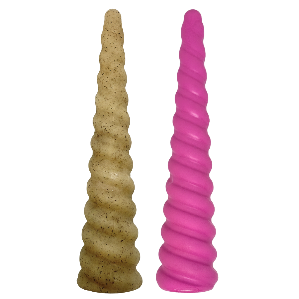 Pink Unicorn Horn nylon chew toy for medium dogs, SodaPup, sold through Sniff and Shift