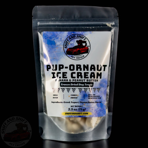 Pup-Ornaut Freeze-Dried Dog Ice Cream — Banana Peanut Butter