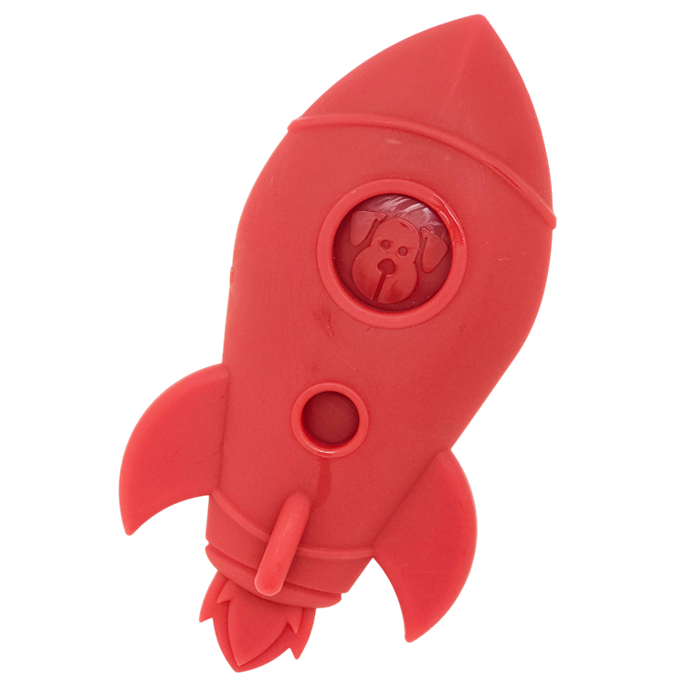Rocket Ship shaped nylon chew toy for dogs, SodaPup, sold through Sniff and Shift