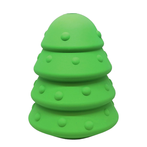 Christmas Tree Rubber Chew Toy & Treat Dispenser Large