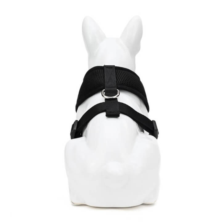 Black Over-the-Head Dog Harness, Vest Halter, XS to XX-Large