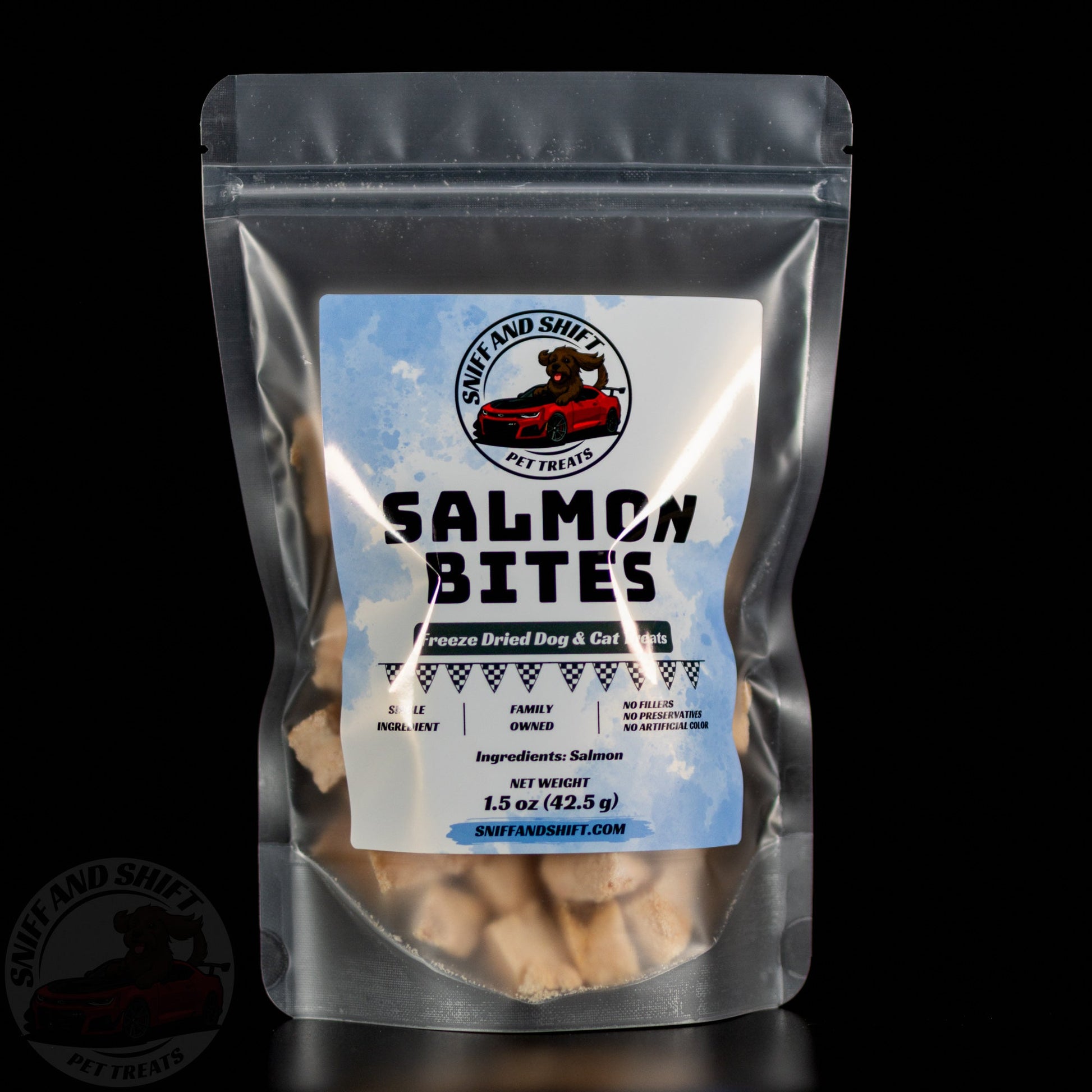 Seafood Sampler — freeze-dried pink salmon