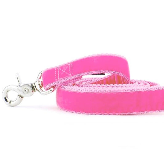 Shocking Pink Velvet Dog Leash by 2 Hounds Design, sold through Sniff and Shift
