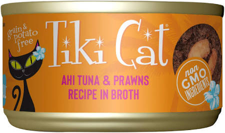 Tiki Cat Manana Grill Ahi Tuna with prawns wet cat food, 2.8 oz can