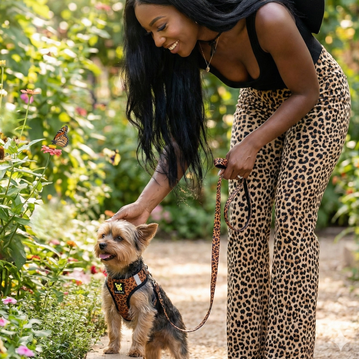 Cheetah Step-In Dog Harness, Reflective Mesh, Teacup to XL