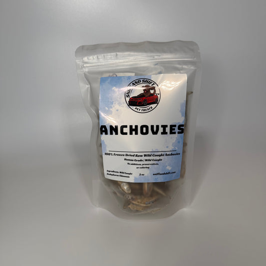 Sniff and Shift freeze dried anchovies for dogs and cats natural fish treat omega 3 rich