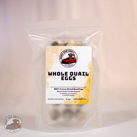 Sniff and Shift Freeze-Dried Raw Quail Eggs – Whole Egg Power for Dogs & Cats! BULK OPTIONS