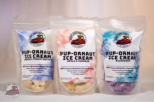 Pup-Ornaut Ice Cream “Mission Pack” – All 3 Flavors
