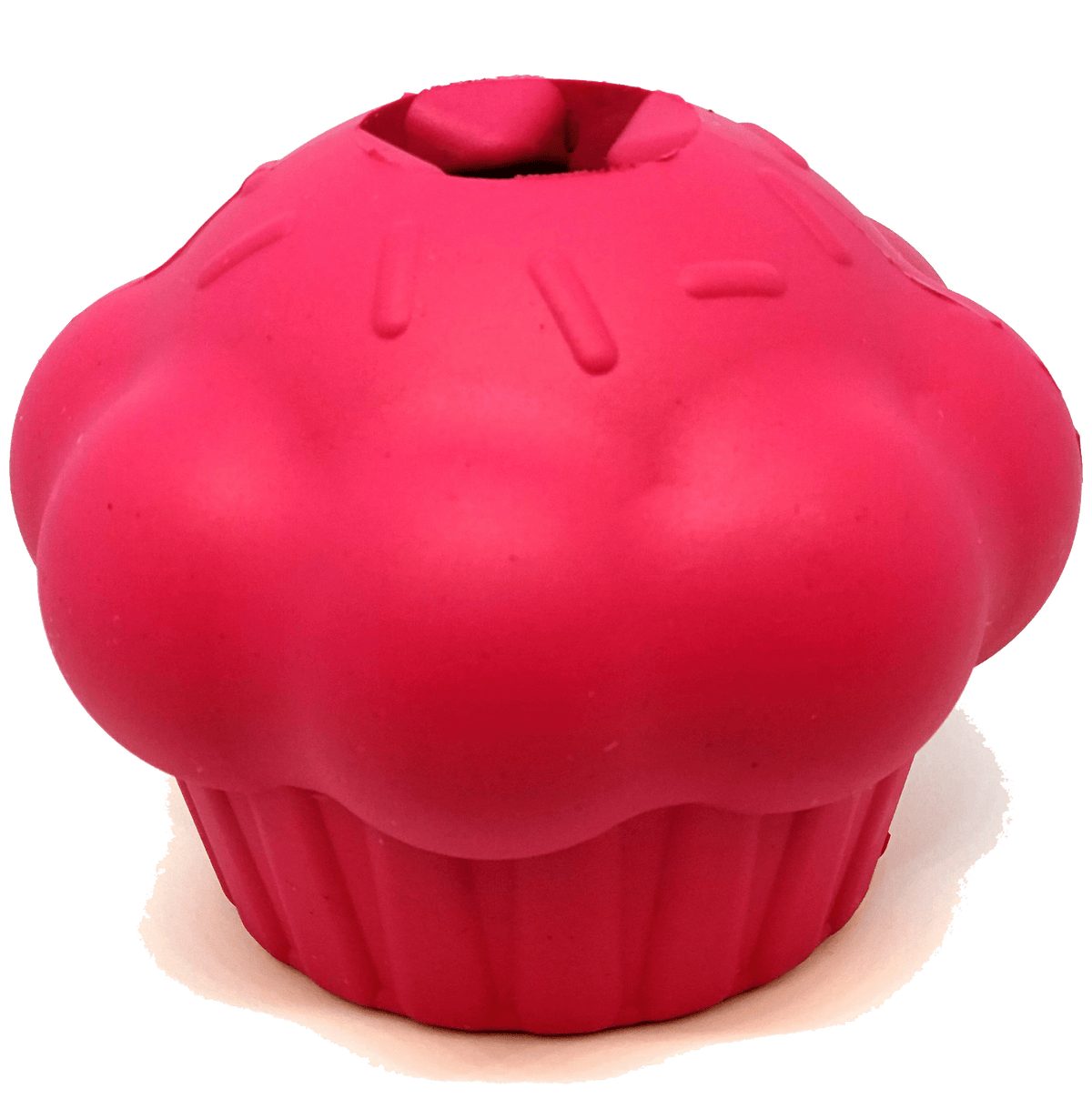 Pink Cupcake eDispenser rubber chew toy and treat dispenser, SodaPup, sold through Sniff and Shift