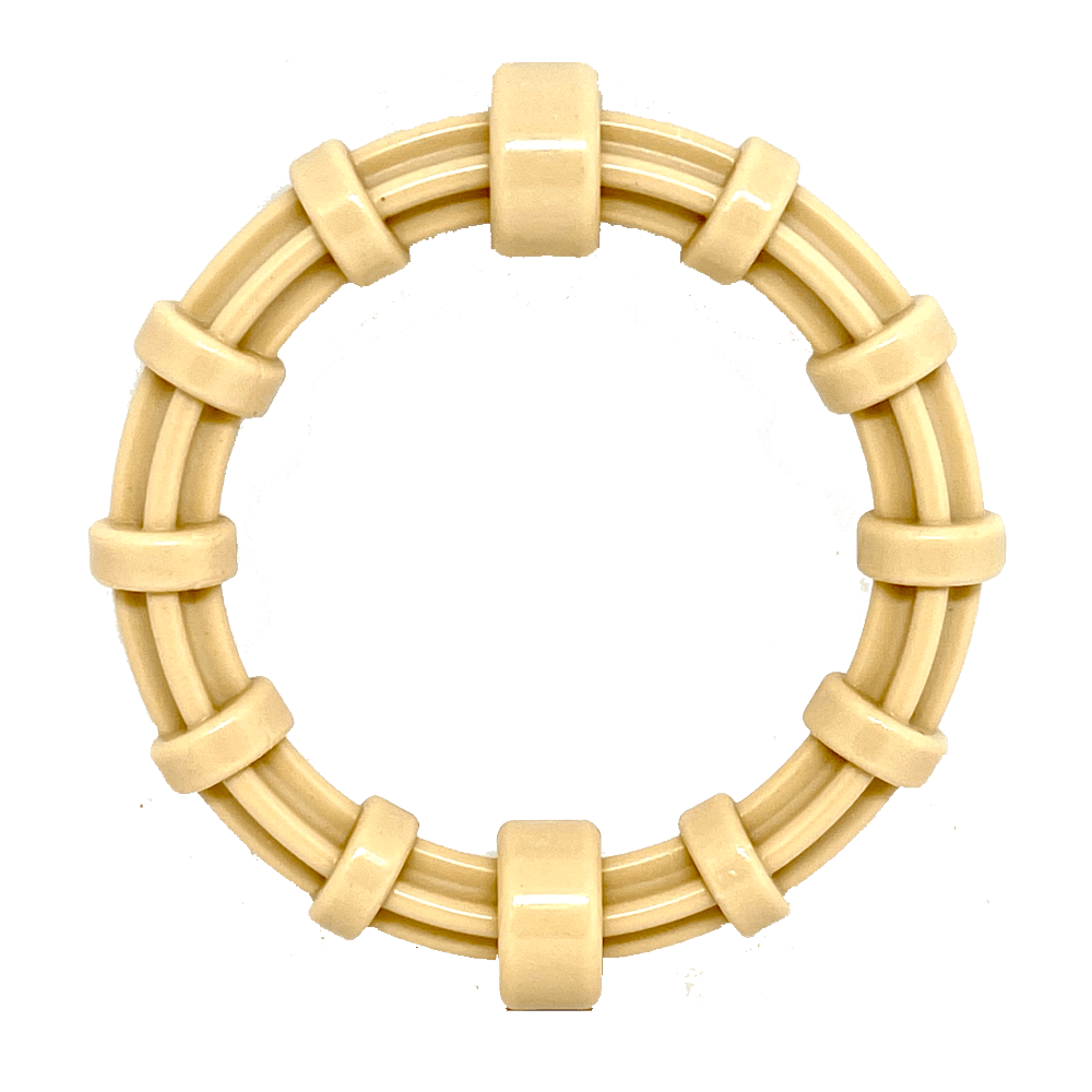Honey Bone chicken flavored nylon teething ring for puppies up to 55 pounds, SodaPup, sold through Sniff and Shift