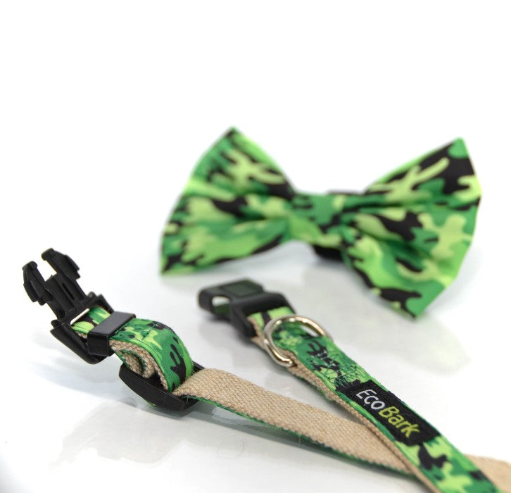 Bow Tie Dog Collar, Camouflage