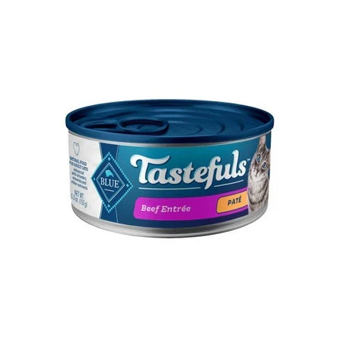 Blue Buffalo Tastefuls Beef Pate Entree wet cat food, 5.5oz can