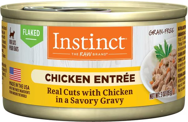 Instinct Flaked Chicken Grain Free wet cat food can, 3 oz