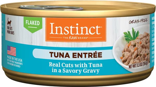 Instinct Flaked Tuna wet cat food can in gravy, 5.5 oz