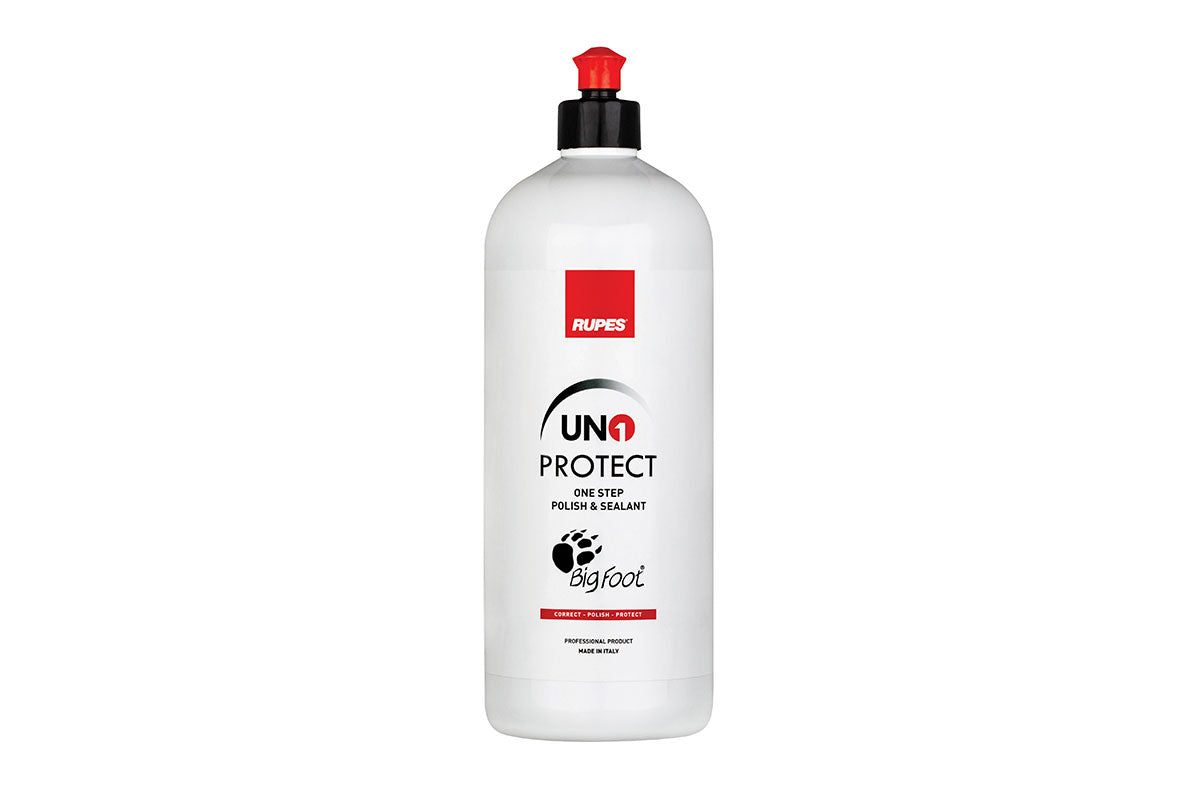 RUPES UNO Protect one step polish and sealant 1000 ml white bottle with a red cap