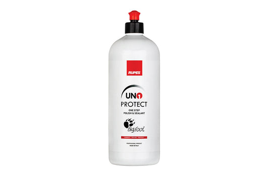 RUPES UNO Protect one step polish and sealant 1000 ml white bottle with a red cap