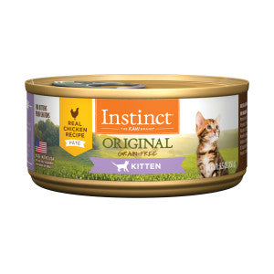 Instinct Original Chicken pate wet cat food for kittens, 3 oz can