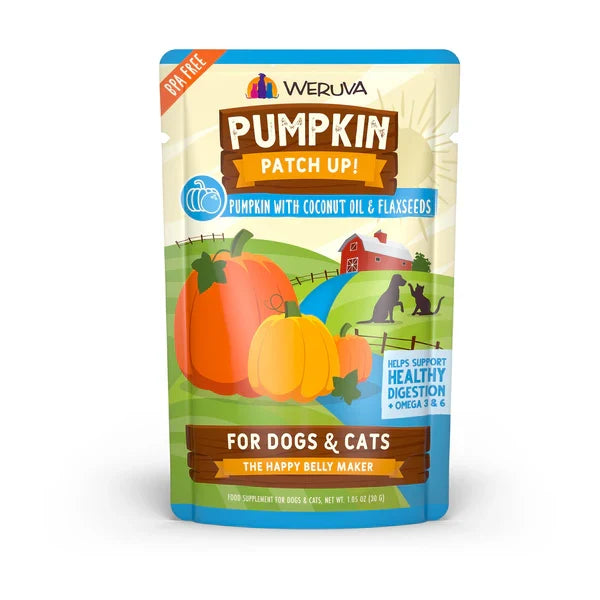 Weruva Pumpkin Patch Up pumpkin, coconut oil and flaxseed topper pouch, 2.8oz