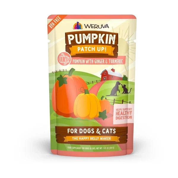 Weruva Pumpkin Patch Up pumpkin with ginger and turmeric topper pouch, 2.8 oz