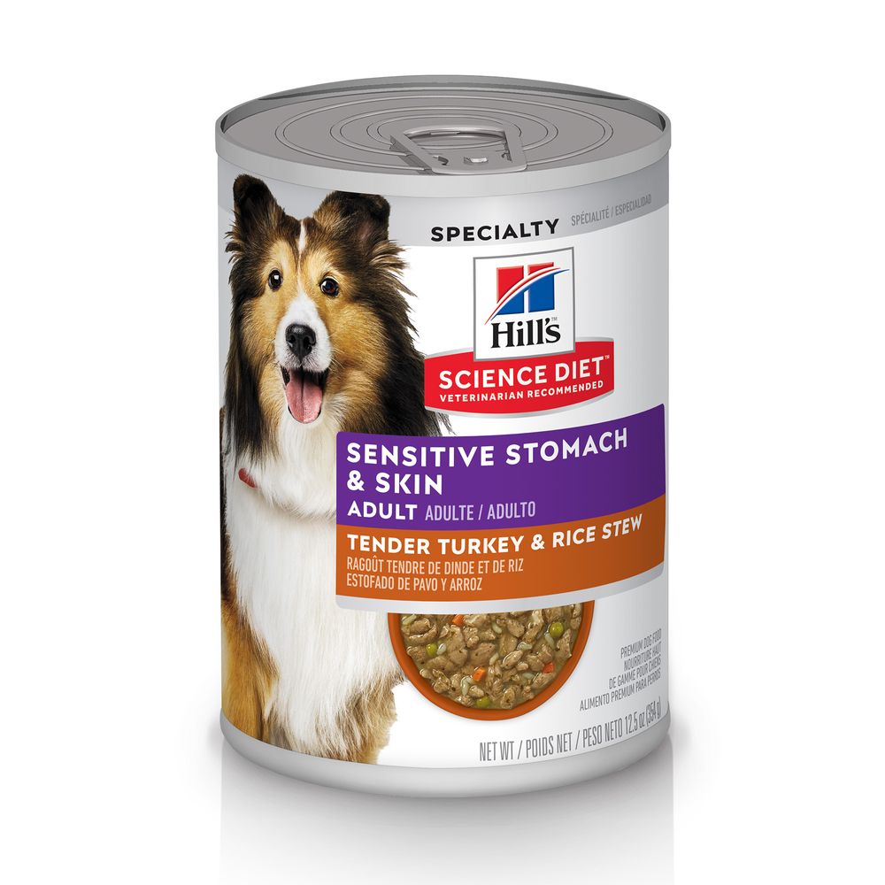 Hill's Science Diet Tender Turkey & Rice Stew wet dog food can, 12.5oz