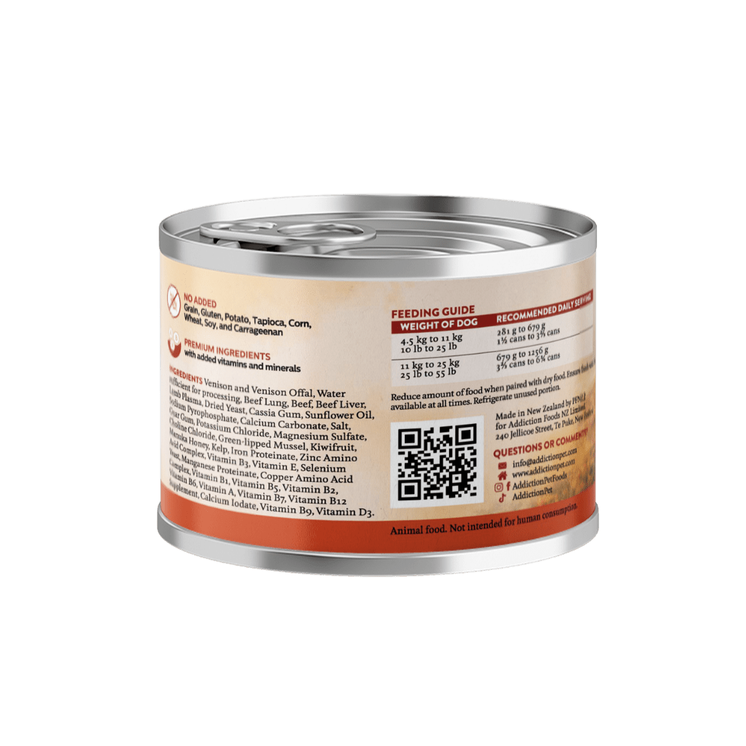 Wild Islands Venison Canned Dog Food 185g