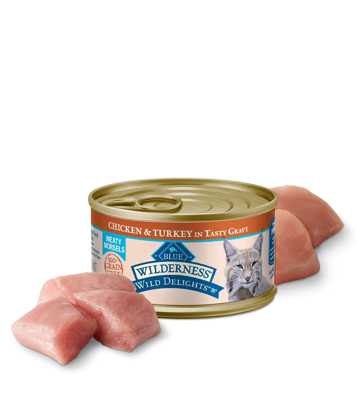 Blue Buffalo Wilderness Wild Delight Chicken and Turkey Entree wet cat food, 3oz can