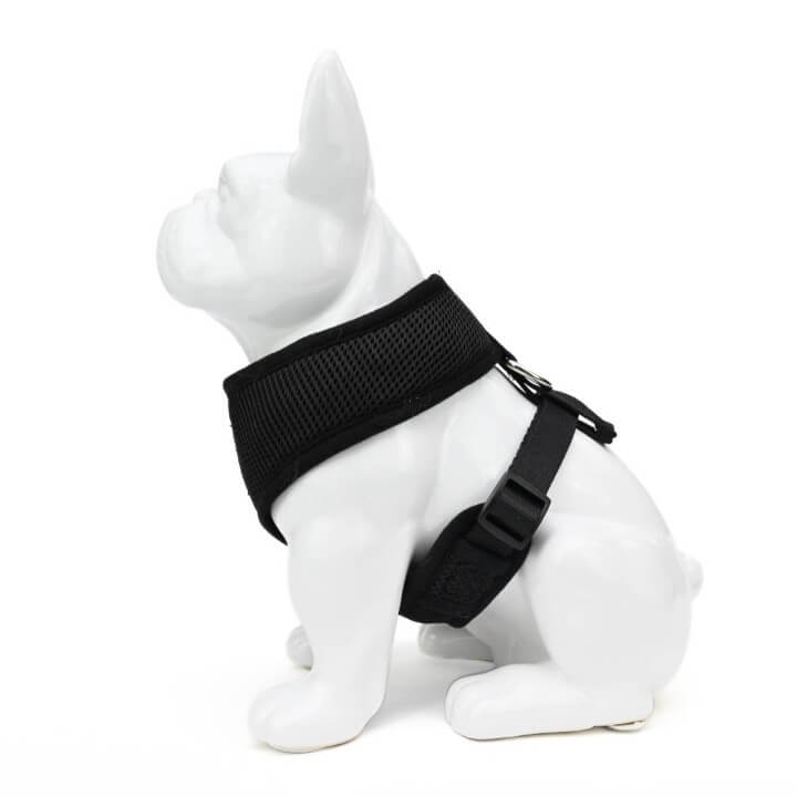 Black Over-the-Head Dog Harness, Vest Halter, XS to XX-Large