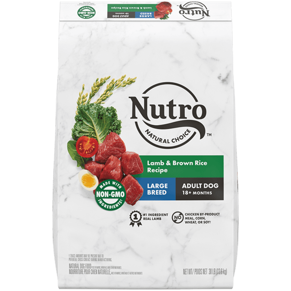 30lb bag of Nutro Natural Choice Large Breed Lamb & Brown Rice dry dog food